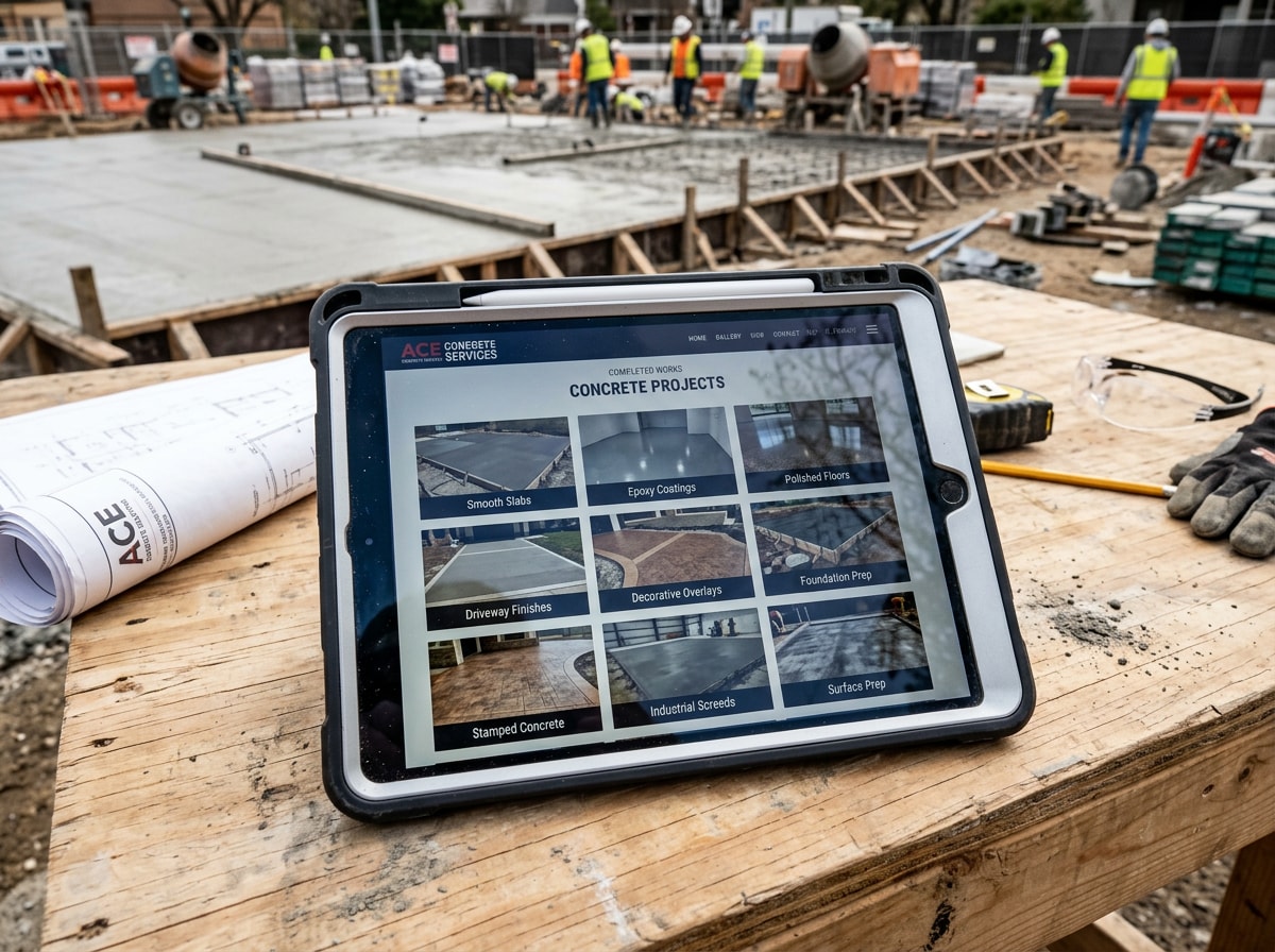 example portfolio gallery of past concrete slab projects