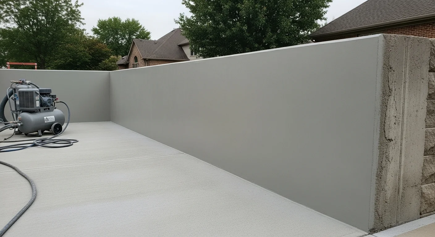 Prepared concrete surface ready for coating application