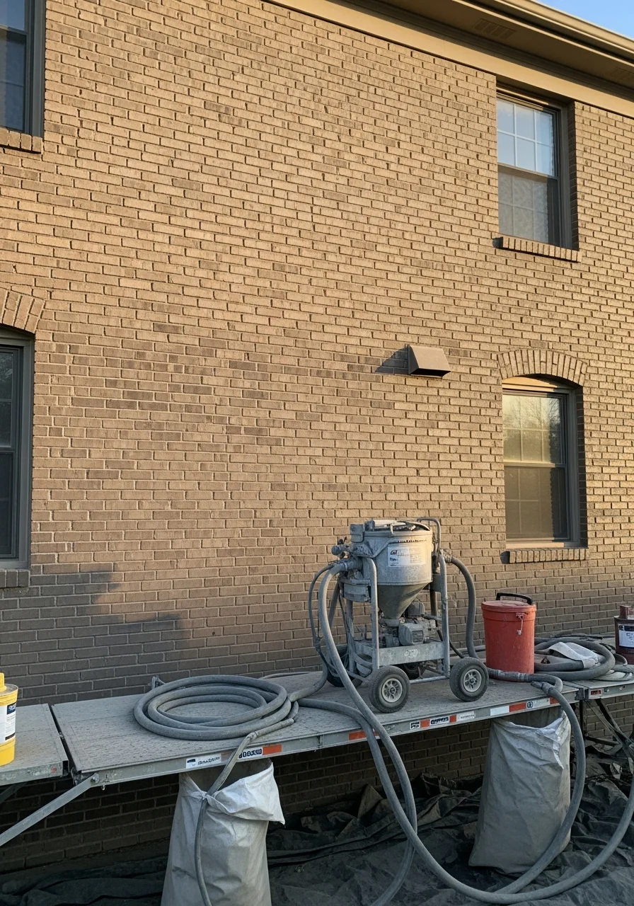 Professional service technician working on a Fishers home with attention to detail.