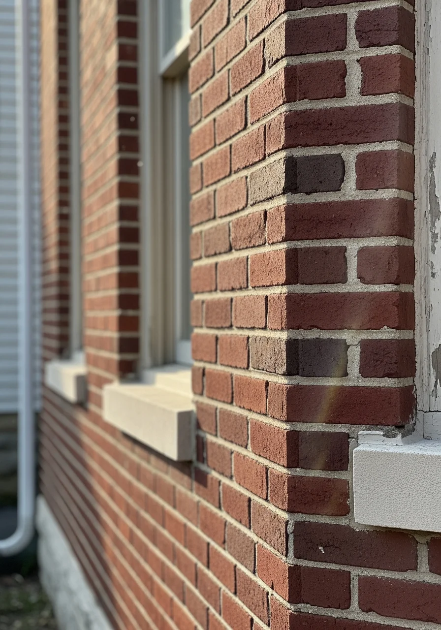Close-up of professional work being performed on an Indianapolis home exterior.