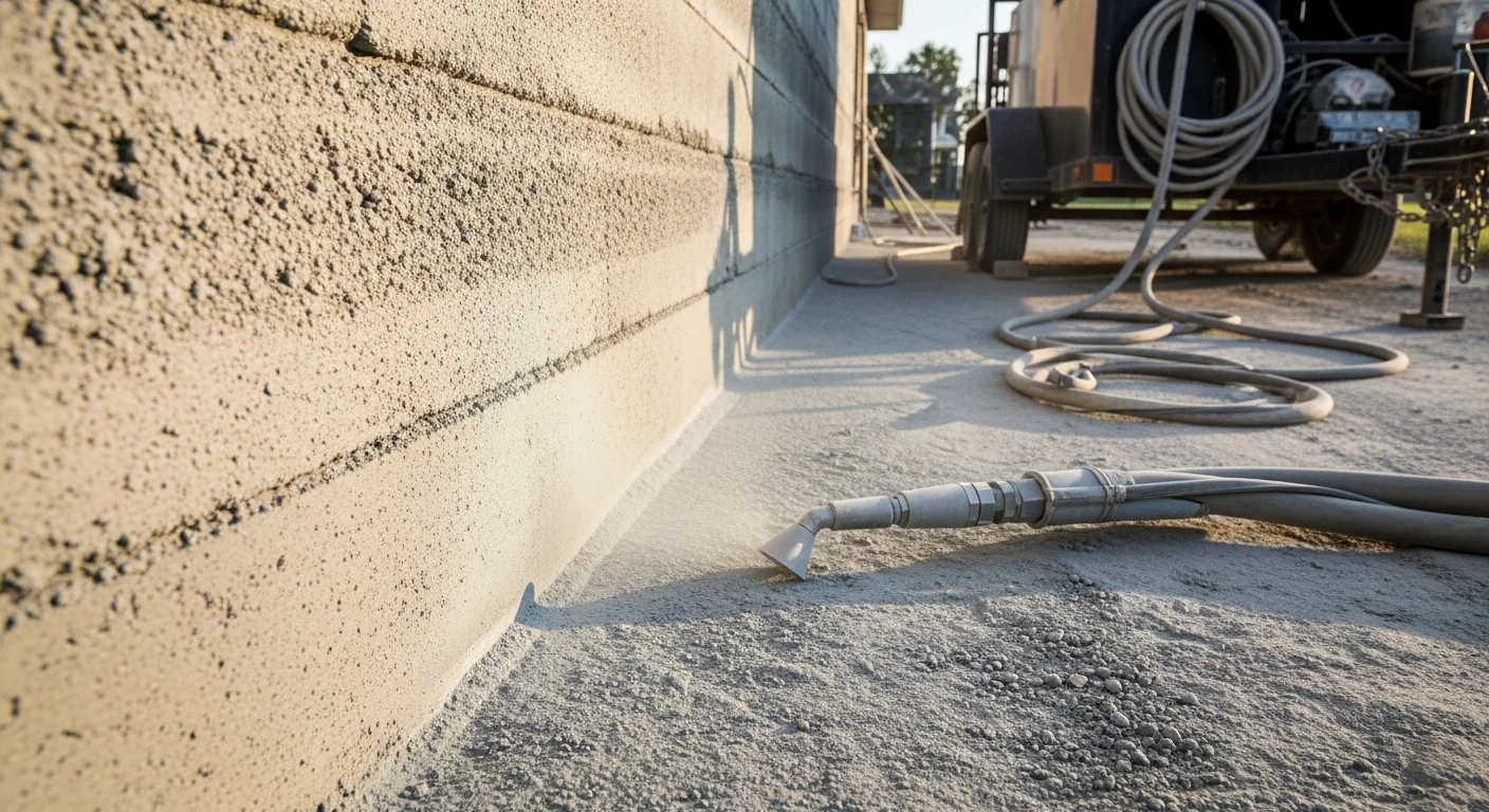 A bare metal surface on an Indianapolis commercial structure after mobile blasting, showing a clean, uniform profile ready for primer. Loose rust and old coating have been fully removed, leaving a sound substrate prepared for painting.